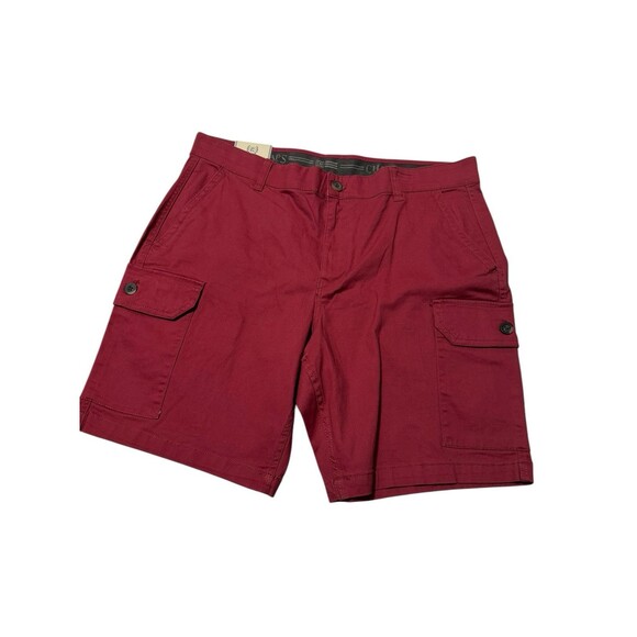 Chaps Shorts Men 36 Cargo Pockets Relaxed Fit Stretch 9" Shorts Nantucket Red - Picture 1 of 15